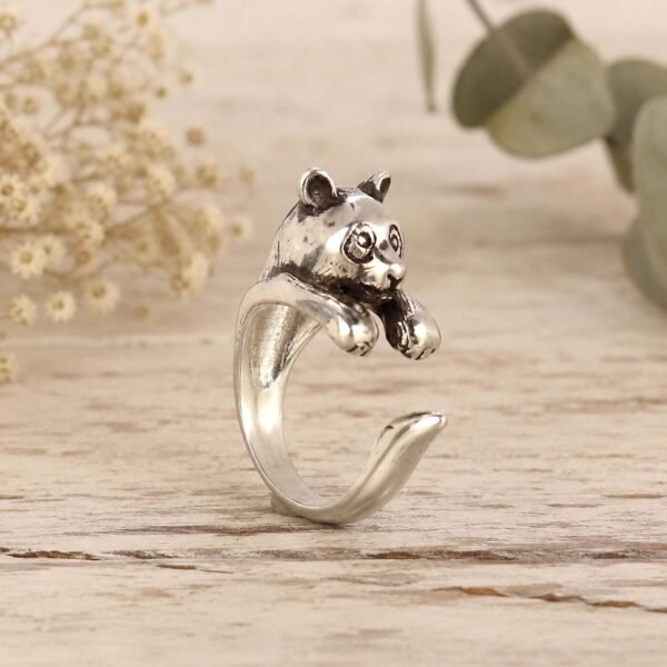 panda ring sterling silver