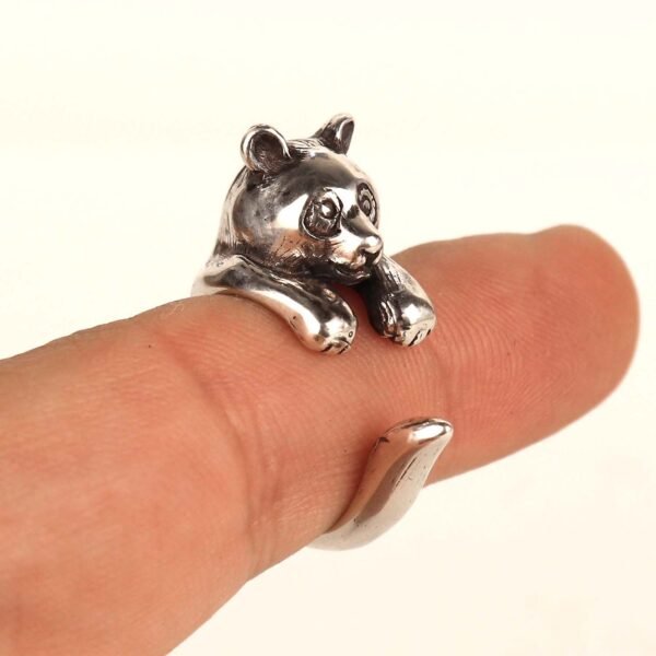 panda ring sterling silver
