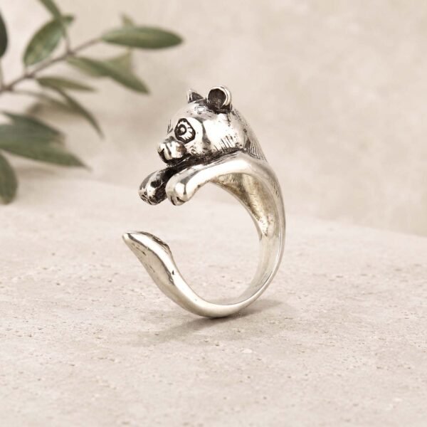 panda ring sterling silver