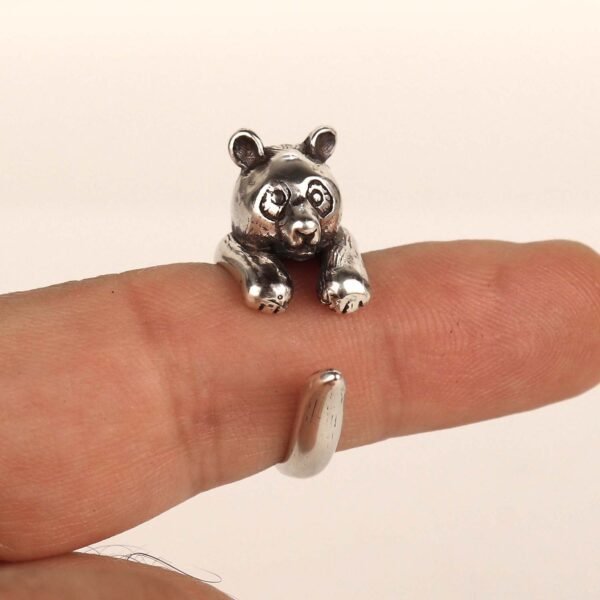 panda ring sterling silver