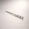 Handmade sterling silver cigarette holder with black onyx cabochons for slim cigarettes