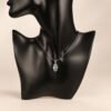 Sterling Silver Moss Agate Pendant Necklace - Handmade Statement Jewelry Sterling silver moss agate pendant necklace with silver chain