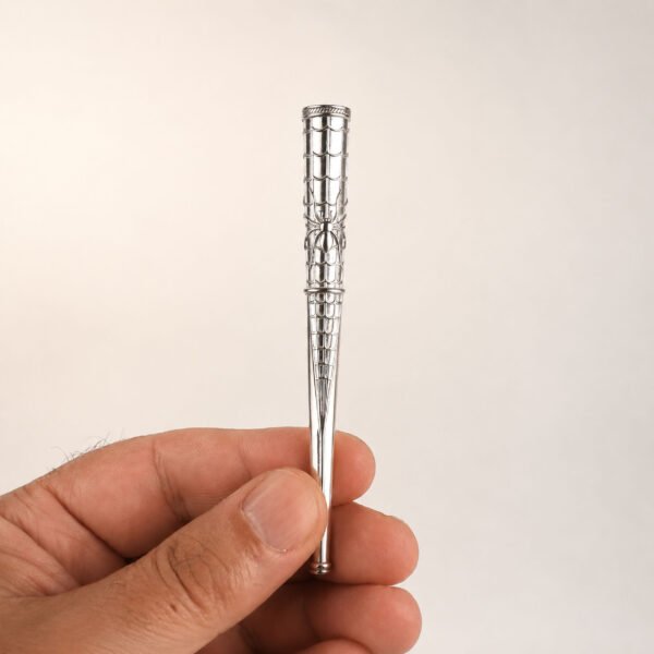 Sterling silver spider and spiderweb cigarette holder for regular size cigarettes